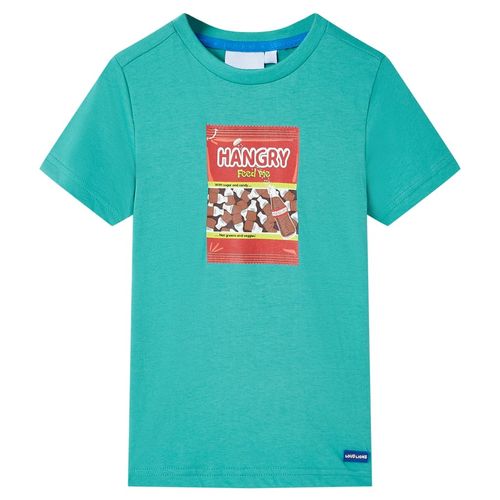 Kids’ T-shirt with Short Sleeves Dark Mint 92