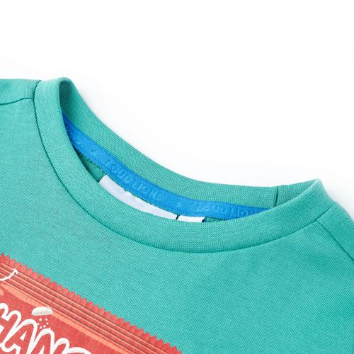 Kids’ T-shirt with Short Sleeves Dark Mint 92