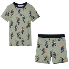 Kids’ Pyjamas with Short Sleeves Light Khaki 92