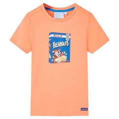 Kids’ T-shirt with Short Sleeves Neon Orange 92 - 92 (1.5-2y)