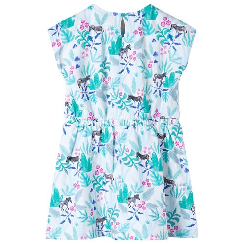 Kids’ Dress Ecru and Dark Mint 92