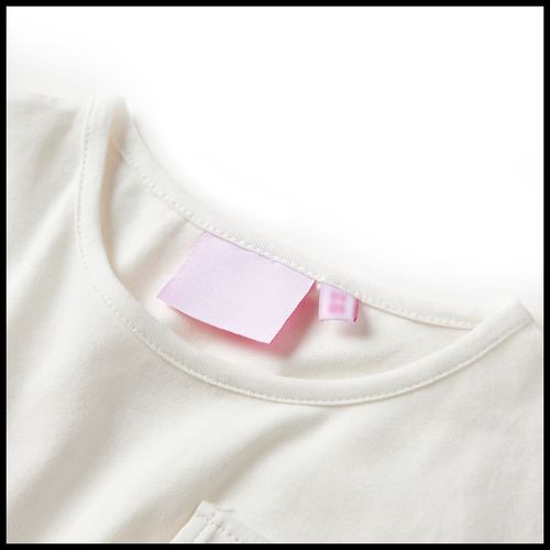 Kids’ Dress with Short Sleeves Ecru 92