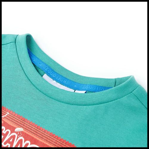 Kids’ T-shirt with Short Sleeves Dark Mint 92