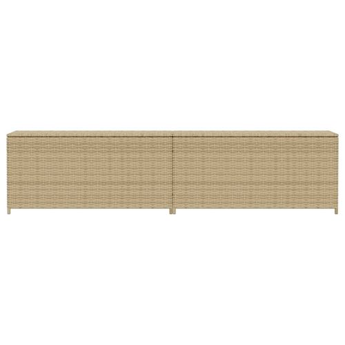 vidaXL Garden Storage Box Poly Rattan 200x50x60 cm Black