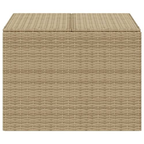 vidaXL Garden Storage Box Poly Rattan 200x50x60 cm Black