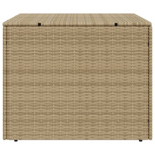vidaXL Garden Storage Box Poly Rattan 200x50x60 cm Black