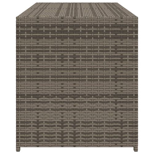 vidaXL Garden Storage Box Poly Rattan 200x50x60 cm Black