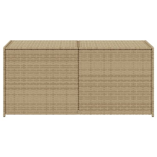 vidaXL Garden Storage Box Poly Rattan 200x50x60 cm Black