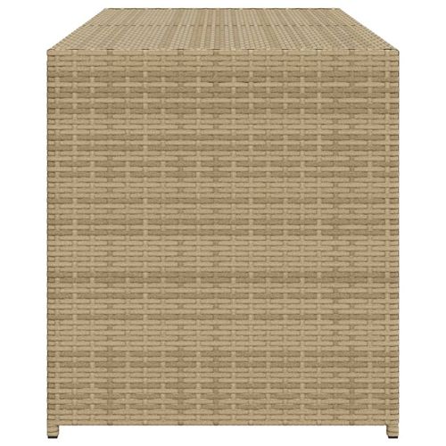 vidaXL Garden Storage Box Poly Rattan 200x50x60 cm Black