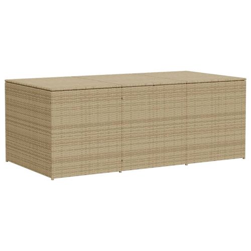 vidaXL Garden Storage Box Poly Rattan 200x50x60 cm Black