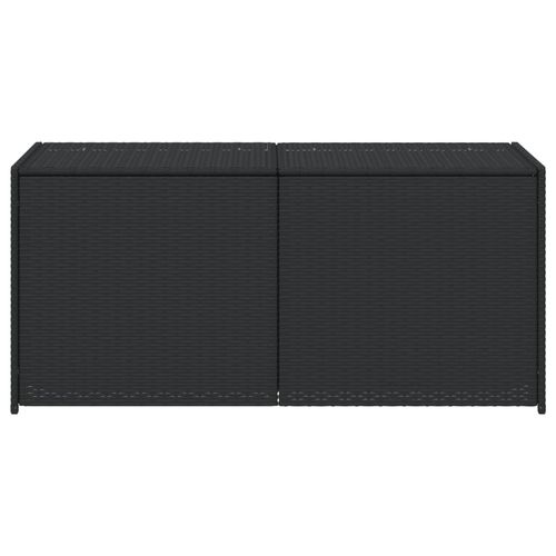 vidaXL Garden Storage Box Poly Rattan 200x50x60 cm Black