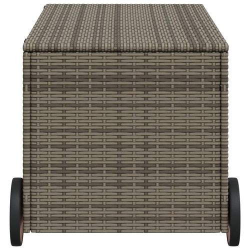 vidaXL Garden Storage Box Poly Rattan 200x50x60 cm Black