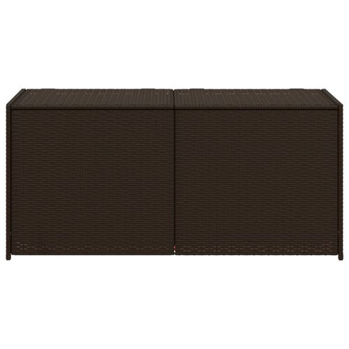 vidaXL Garden Storage Box Poly Rattan 200x50x60 cm Black