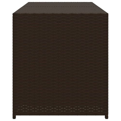 vidaXL Garden Storage Box Poly Rattan 200x50x60 cm Black