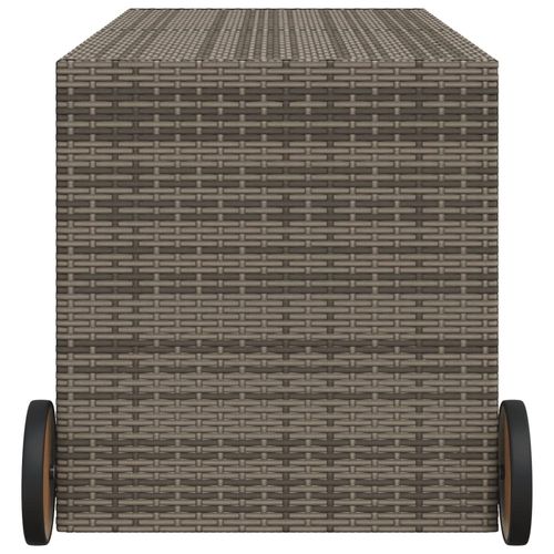 vidaXL Garden Storage Box Poly Rattan 200x50x60 cm Black