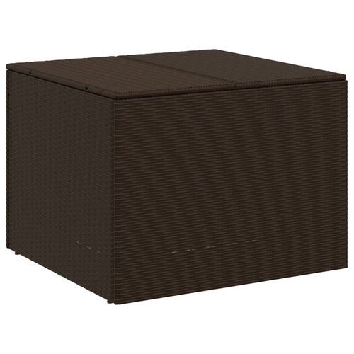 vidaXL Garden Storage Box Poly Rattan 200x50x60 cm Black