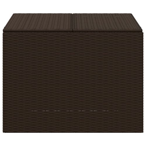 vidaXL Garden Storage Box Poly Rattan 200x50x60 cm Black