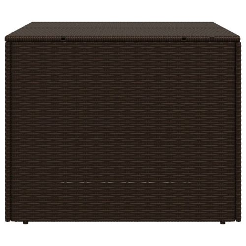 vidaXL Garden Storage Box Poly Rattan 200x50x60 cm Black