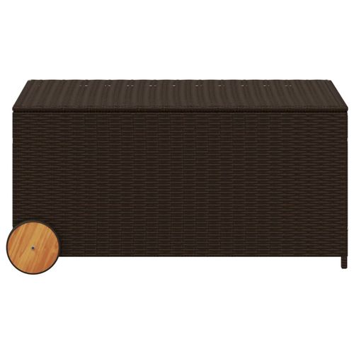 vidaXL Garden Storage Box Poly Rattan 200x50x60 cm Black