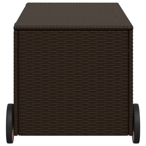 vidaXL Garden Storage Box Poly Rattan 200x50x60 cm Black