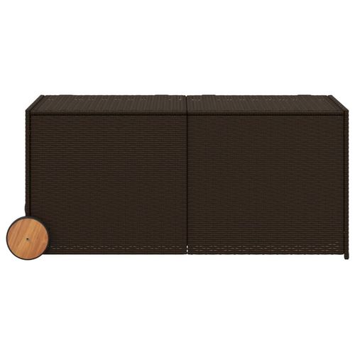 vidaXL Garden Storage Box Poly Rattan 200x50x60 cm Black