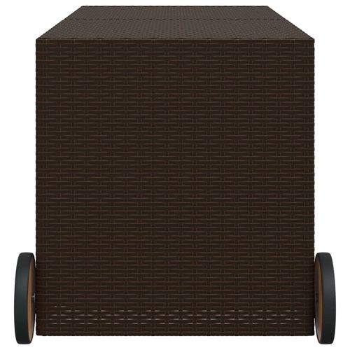 vidaXL Garden Storage Box Poly Rattan 200x50x60 cm Black