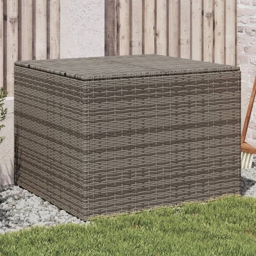 vidaXL Garden Storage Box Poly Rattan 200x50x60 cm Black
