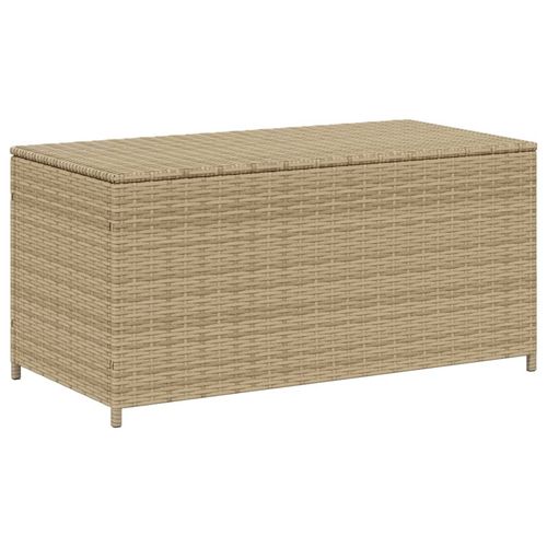 vidaXL Garden Storage Box Poly Rattan 200x50x60 cm Black