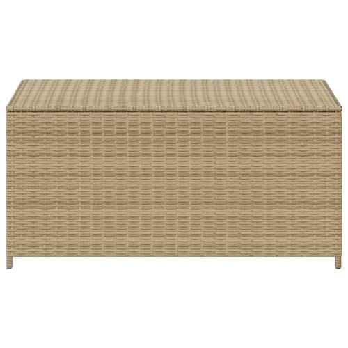 vidaXL Garden Storage Box Poly Rattan 200x50x60 cm Black