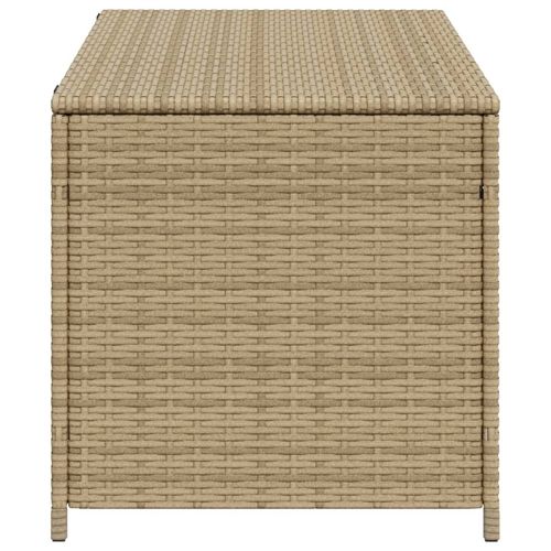 vidaXL Garden Storage Box Poly Rattan 200x50x60 cm Black