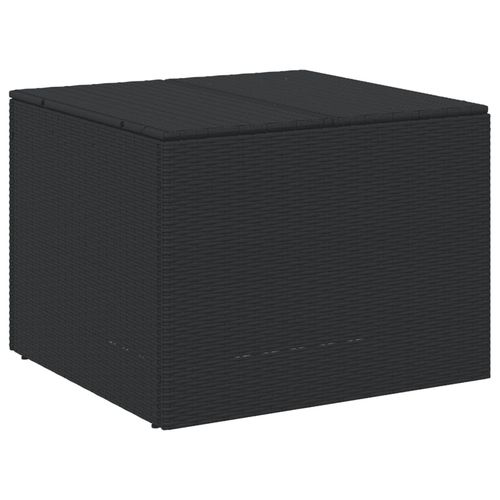 vidaXL Garden Storage Box Poly Rattan 200x50x60 cm Black
