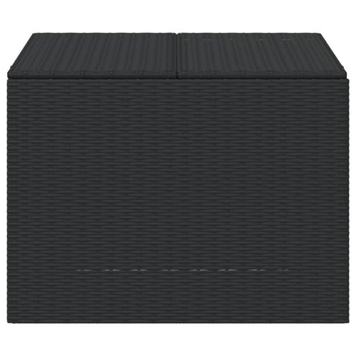 vidaXL Garden Storage Box Poly Rattan 200x50x60 cm Black