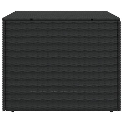vidaXL Garden Storage Box Poly Rattan 200x50x60 cm Black