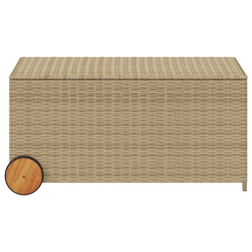 vidaXL Garden Storage Box Poly Rattan 200x50x60 cm Black
