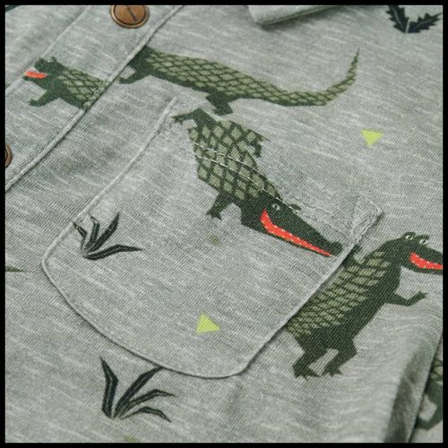 Kids’ Shirt Light Khaki Melange 92