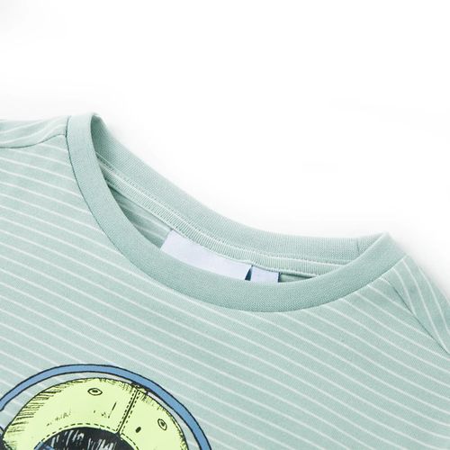 Kids’ T-shirt with Stripes Light Mint 92