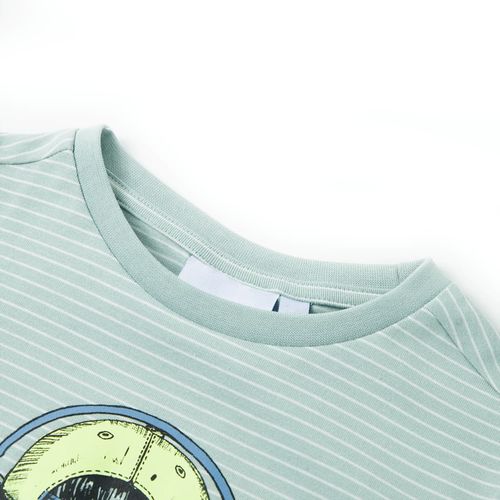 Kids’ T-shirt with Stripes Light Mint 92