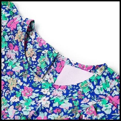 Kids’ Dress with Ruffle Sleeves Cobalt Blue 92
