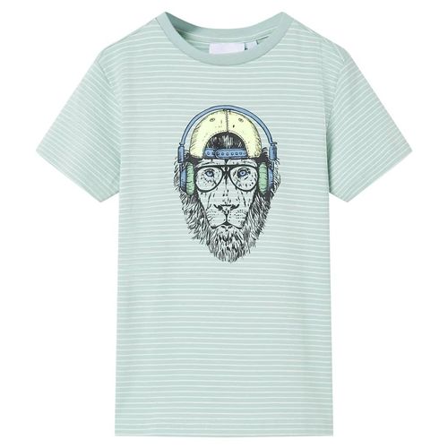 Kids’ T-shirt with Stripes Light Mint 92 - 104 (3-4y)