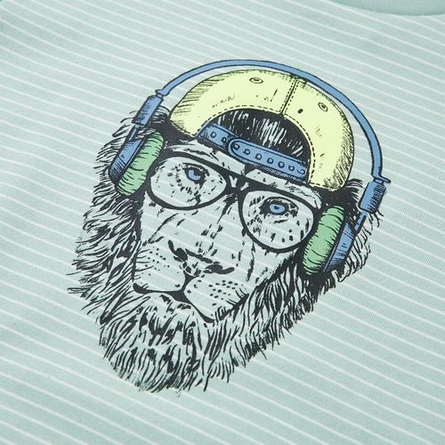Kids’ T-shirt with Stripes Light Mint 92