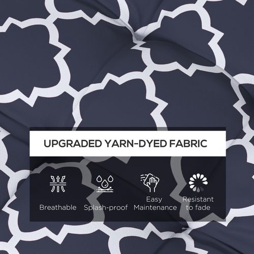 Outsunny Set of 4 Outdoor Seat Cushion with Ties for Garden Furniture Beige