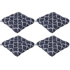 Outsunny Set of 4 Outdoor Seat Cushion with Ties for Garden Furniture Beige