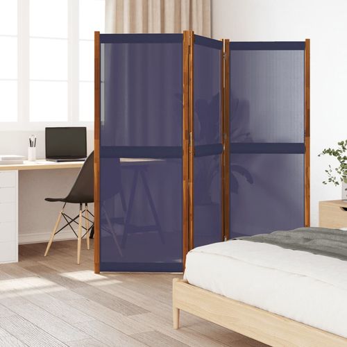 vidaXL 3-Panel Room Divider Light Grey 210x180 cm - dark blue / 210 x 180 cm