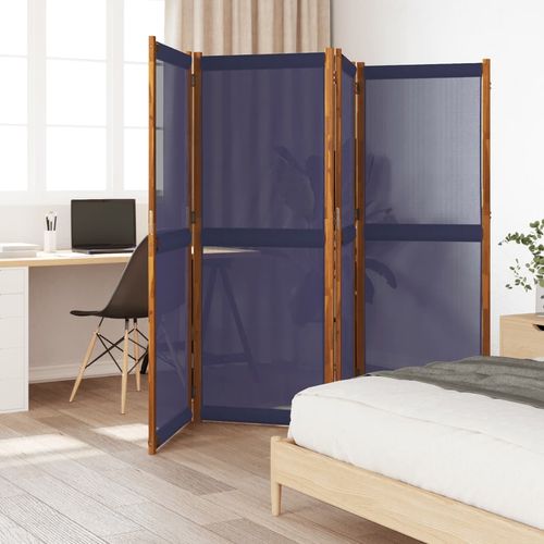 vidaXL 3-Panel Room Divider Light Grey 210x180 cm - dark blue / 280 x 180 cm