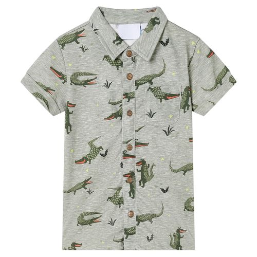 Kids’ Shirt Light Khaki Melange 92
