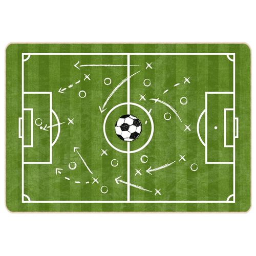 vidaXL Kids’ Rug Green 160x230 cm Football Field Washable Anti Slip