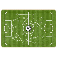 vidaXL Kids’ Rug Green 160x230 cm Football Field Washable Anti Slip