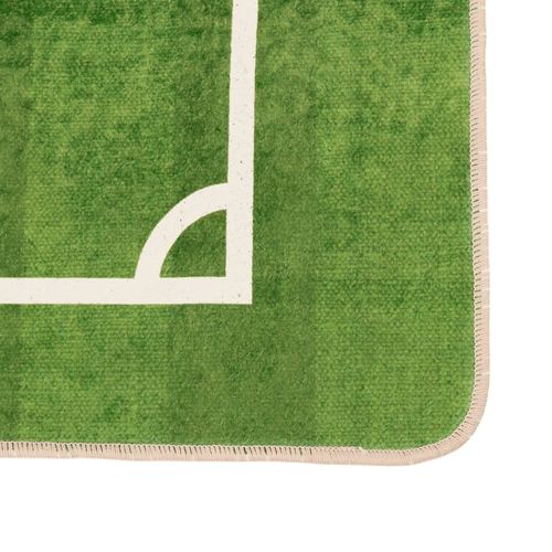 vidaXL Kids’ Rug Green 160x230 cm Football Field Washable Anti Slip
