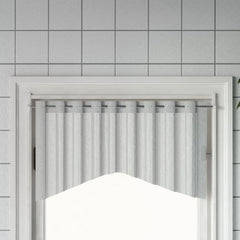 vidaXL Curtain Rails 2 pcs White and Silver 40-60 cm Aluminium