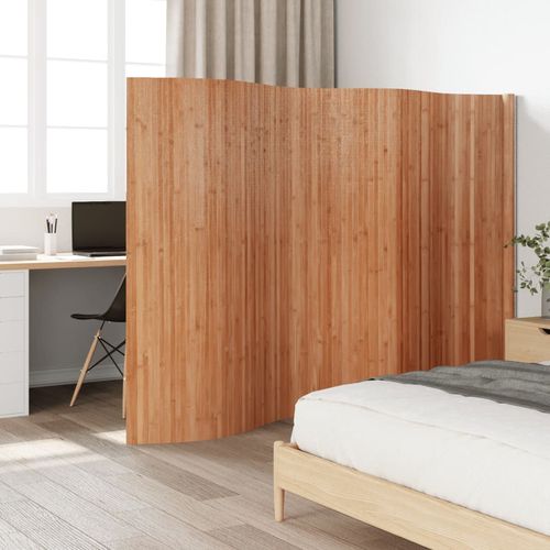 vidaXL Room Divider Black 165x250 cm Bamboo - natural / 165 x 400 cm